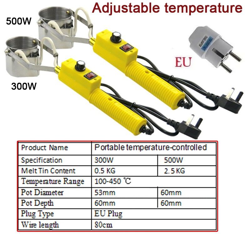 Crisol de mano 300-500w-ajustable